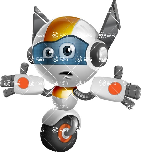 Cute robot cartoon character - 112 stock vector images - Cute robot cartoon character feeling lost - stock vector graphic image